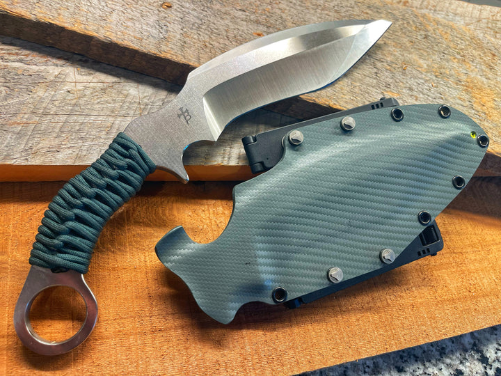 Borka Blades Furosia Kukuri Prototype, Satin Finish, Integral Ring Handle, One-of-a-Kind Prototype Fixed Blade Knife