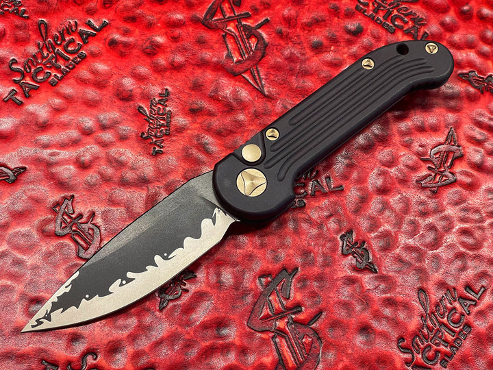 Microtech LUDT Single Edge KITANA Standard Bronze Accents Automatic OTS Knife serial #002