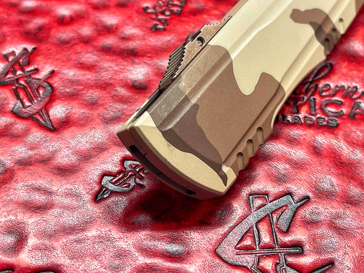 Microtech Luminary ZBP D/E – Desert Camo | Full Serrated | Signature Series (Pre-Owned)