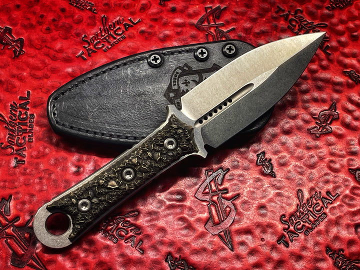 Microtech/Borka Blades SBD 2 Saints Stonewash Standard Fixed Blade Dagger