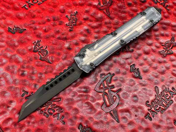 Microtech Ultratech Warhound DLC Standard, DLC Accents w/ Clear Top