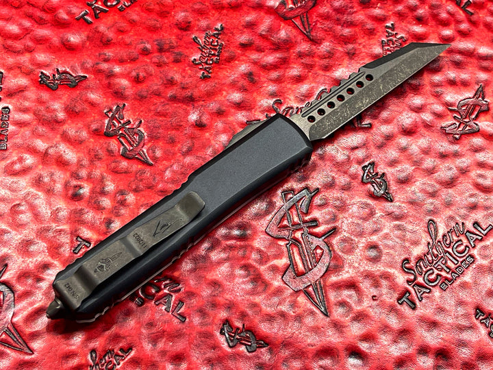 Microtech Ultratech Warhound DLC Standard, DLC Accents w/ Clear Top