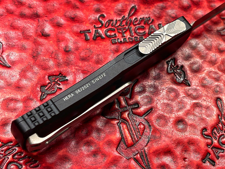 Microtech Hera OTF Automatic Knife Double Edge Stonewashed Standard Pre-Production Proof Run 072
