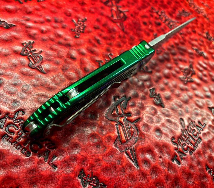 Microtech Splash LUDT Damascus Folding Knife OTS Automatic “Vintage”