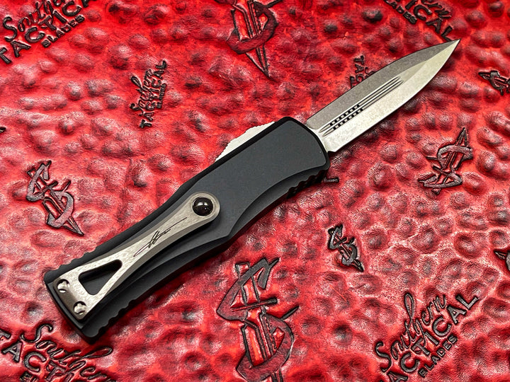 Microtech Hera OTF Automatic Knife Double Edge Stonewashed Standard Pre-Production Proof Run 072