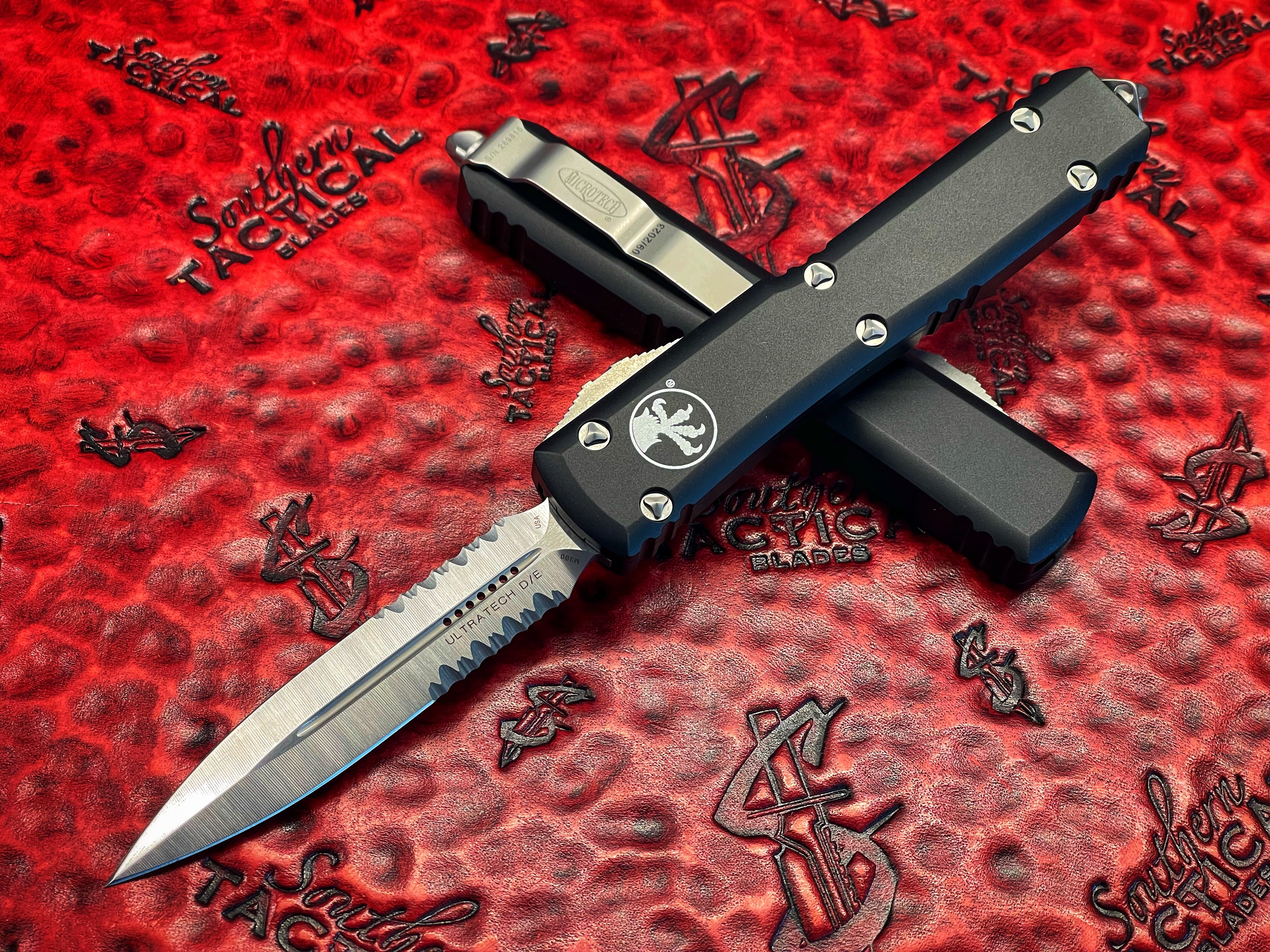 Microtech Ultratech Double Edge Satin Part Serrated