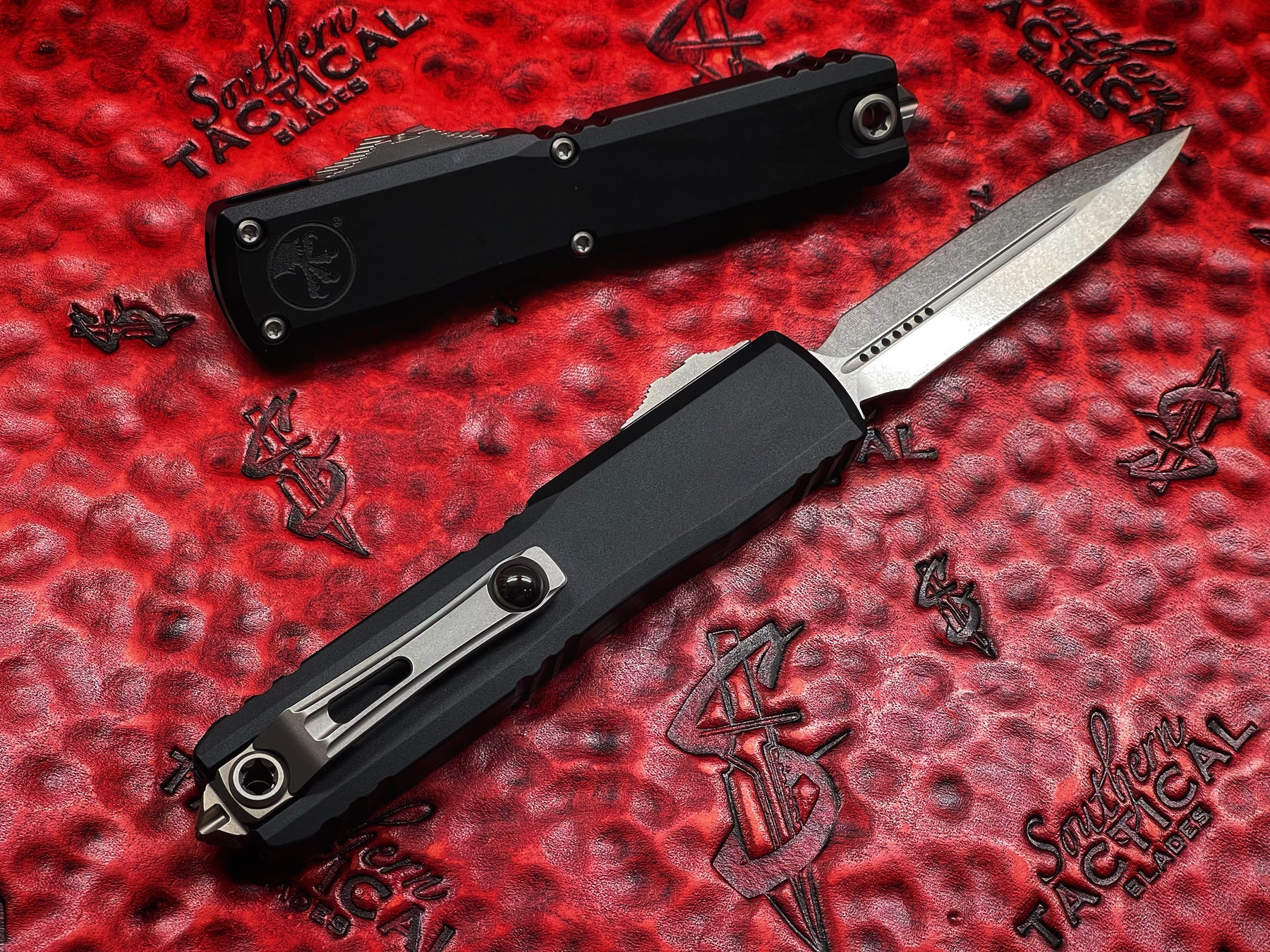 Microtech Zero Microtech Ultratech Gen III ZBT OTF Knife Zero Blade Play D/E Stonewas