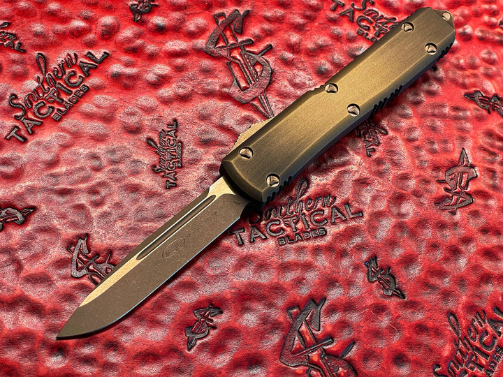 Microtech Ultratech OTF S/E Antique Bronze Standard Signature Series