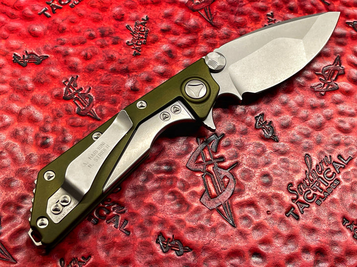 Microtech / Strider Knives DOC Bead Blast Standard OD Green Folding Knife