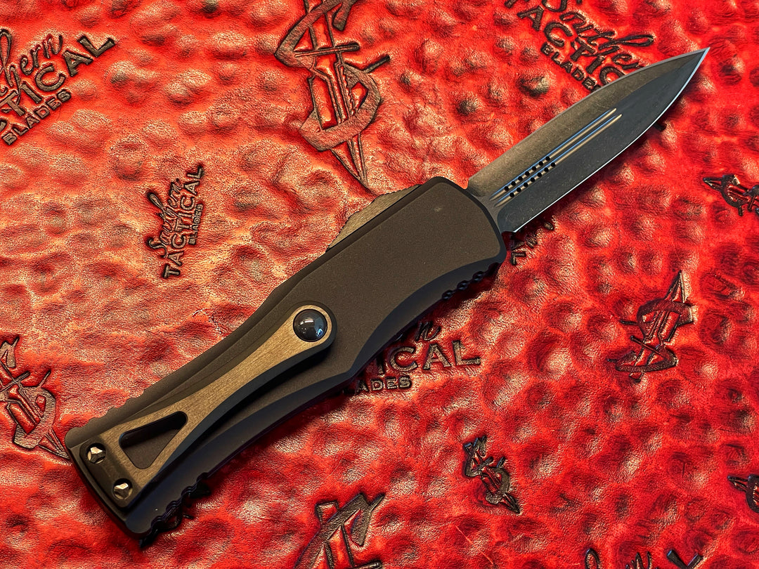 Marfione Custom Hera, Double Edge Stonewash DLC, DLC Titanium Accents, Double Action OTF Knife