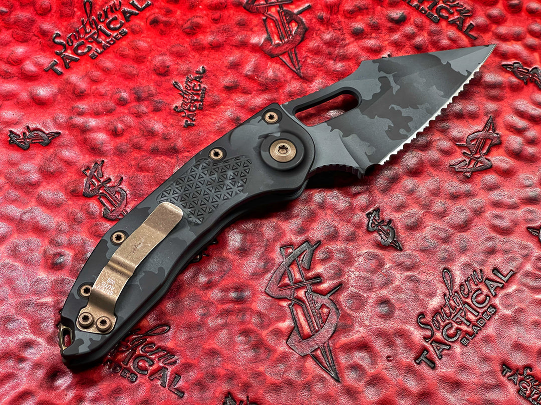 Microtech Stitch Urban Camo S/E Signature Series Full Serrated