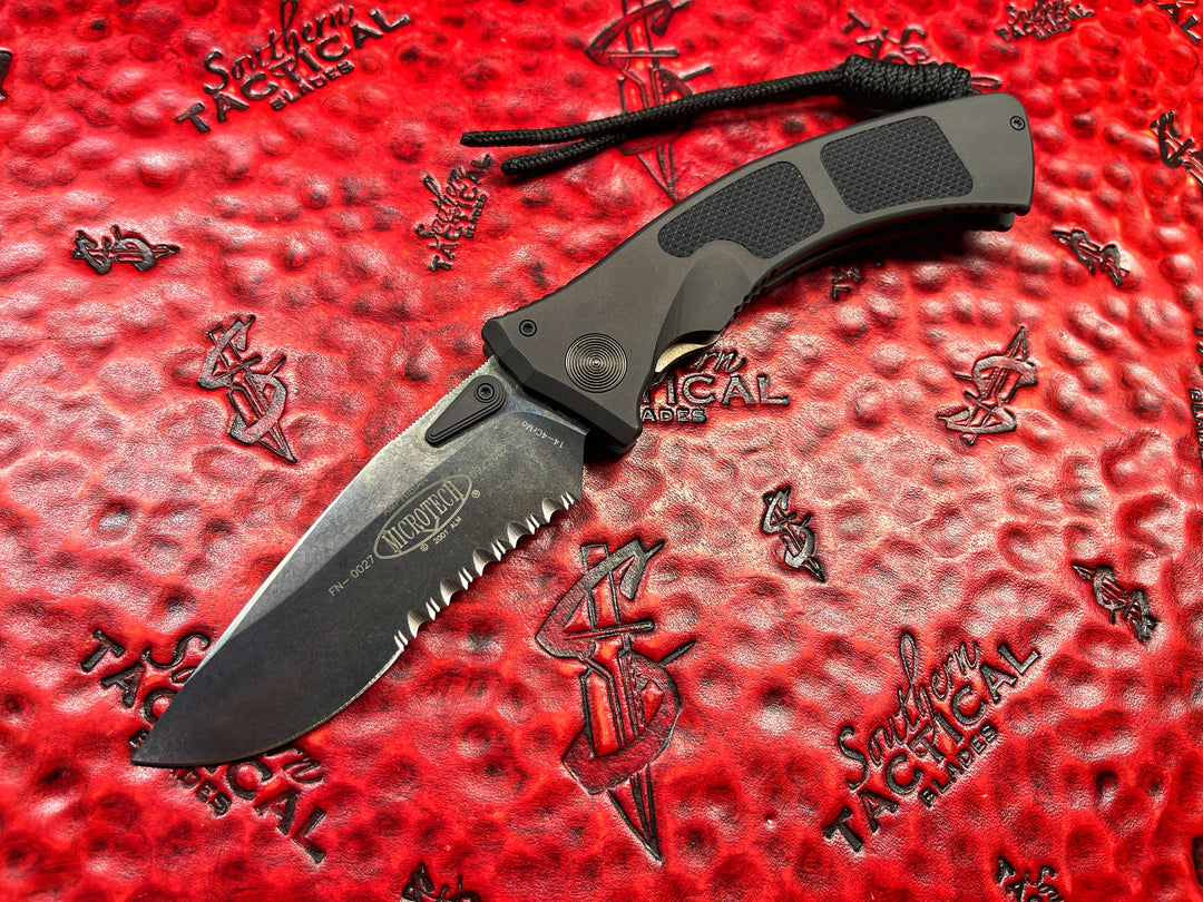 Microtech Amphibian Manual, Black Serrated FN Herstal SouthernBlades