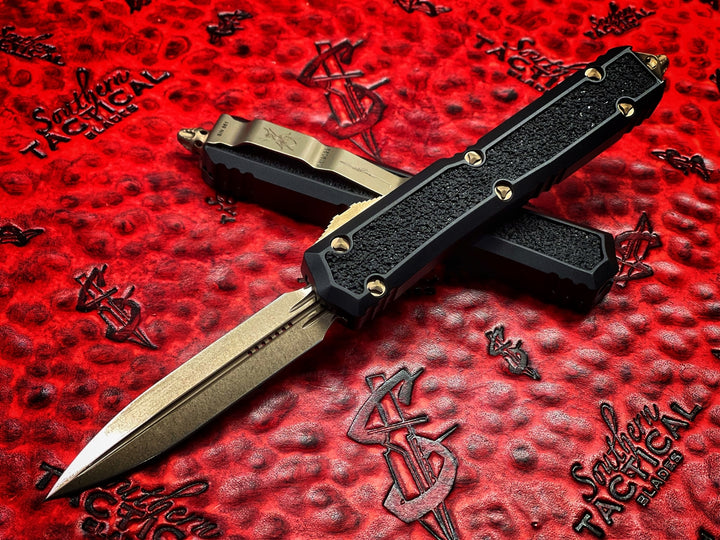Microtech MAKORA Double Edge Bronze Standard Signature Series OTF Knife