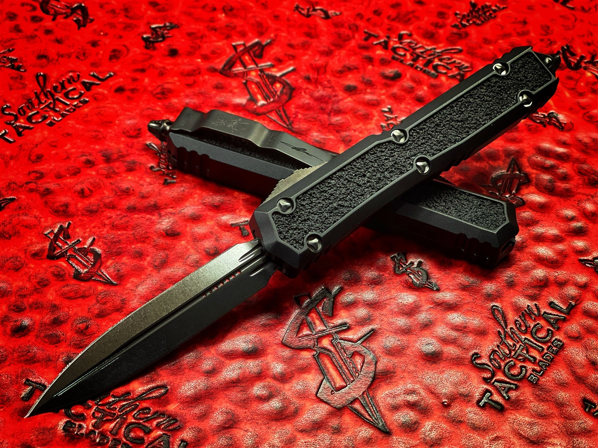 Microtech MAKORA Signature Series Shadow OTF Knife Double Edge DLC
