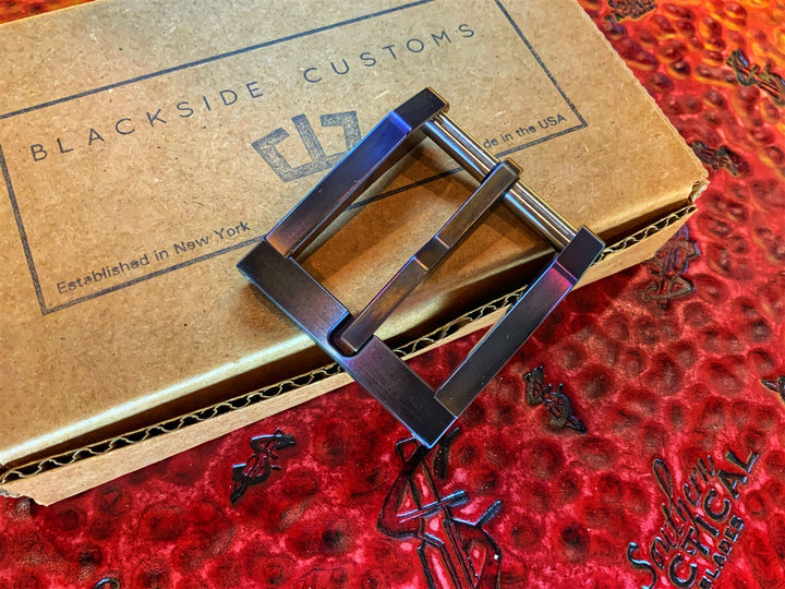 Blackside Customs Modular Belt Buckle Flamed Titanium