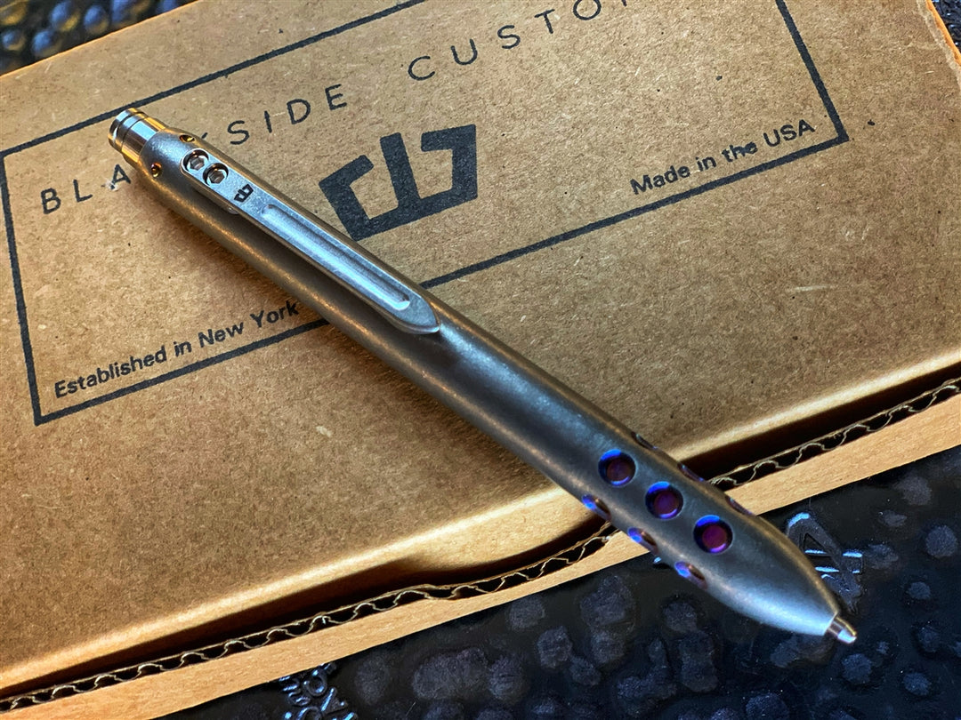 Blackside Customs Pen Titanium Stonewashed w/ Flamed Ports