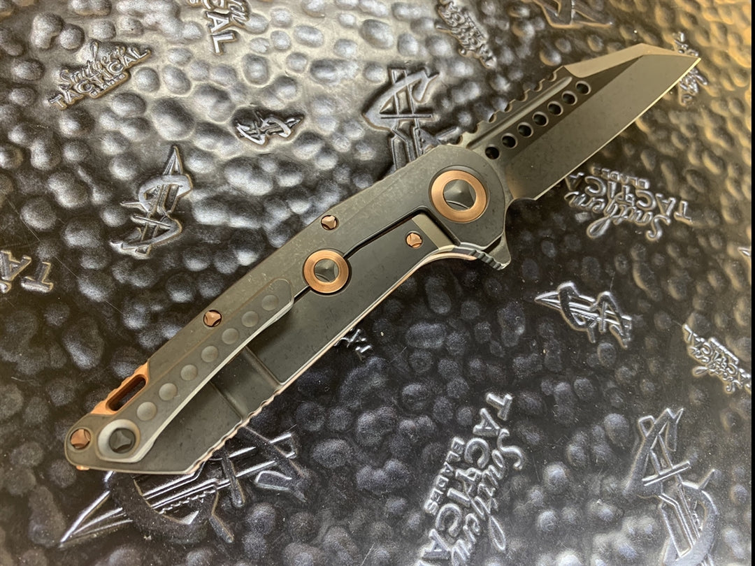 Marfione Custom Warhound DLC Two Tone Apocalyptic Antique Finished Barked Copper DLC Apocalyptic Titanium and Copper Accents