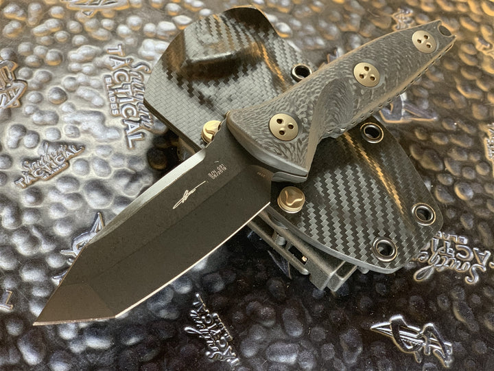 Microtech Alpha Scale Microtech Socom Alpha Mini Tanto Edge DLC W/ Carbon Fiber Scales Signa