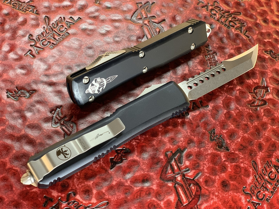 Microtech Ultratech Hellhound Stonewashed Standard Signature Series Off Automatic Knife