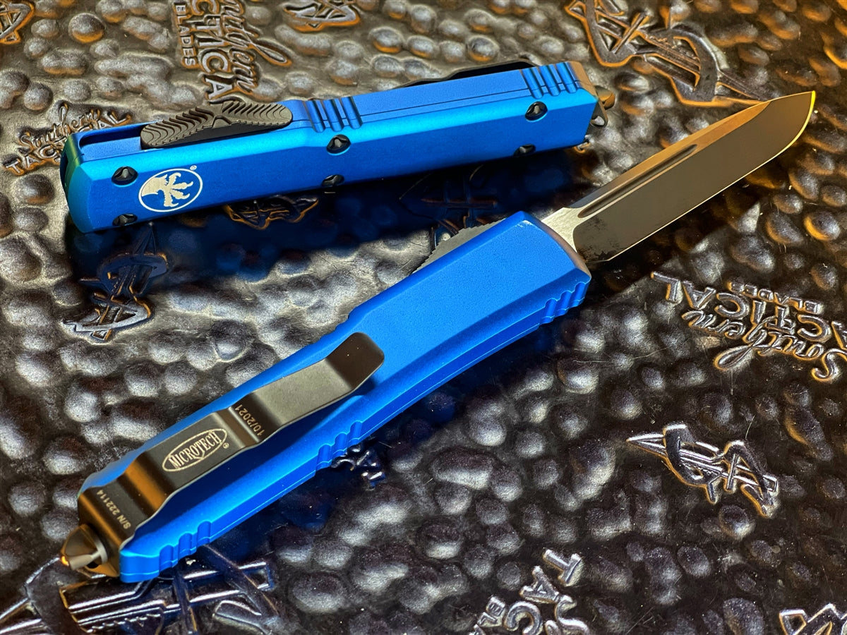 Microtech Ultratech OTF Automatic Knife Single Edge Standard Blue