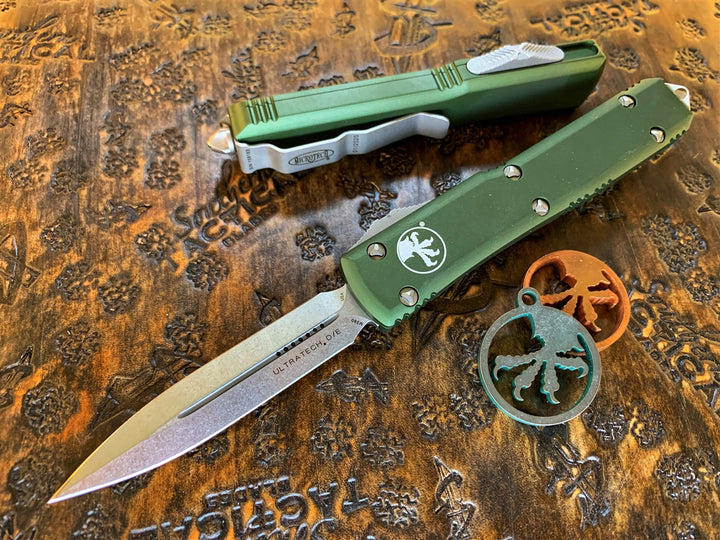 Microtech Ultratech Double Edge Stonewashed Standard OD Green