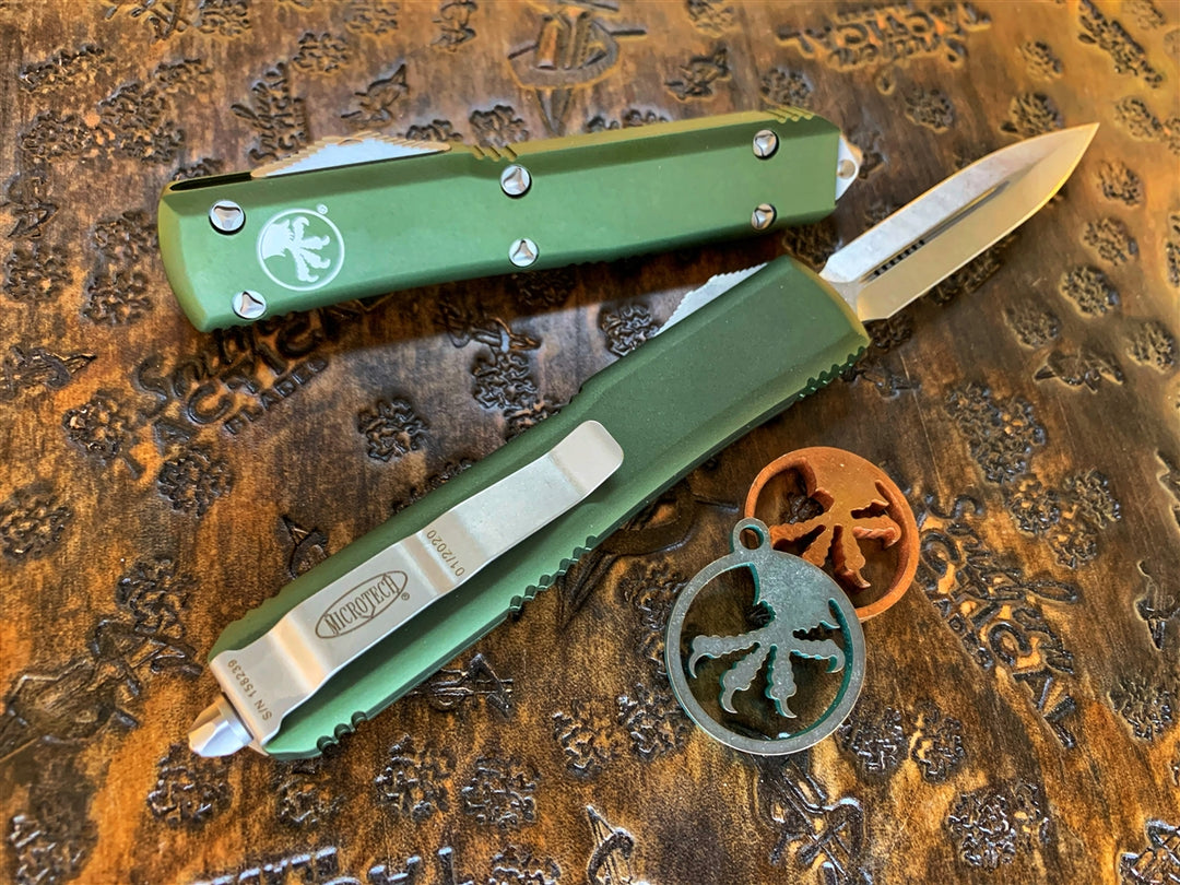 Microtech Ultratech Double Edge Stonewashed Standard OD Green