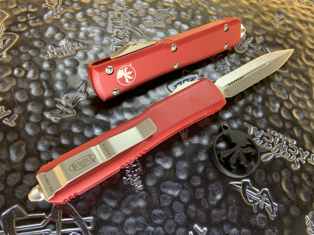 Microtech Ultratech Double Edge Stonewashed Standard Red