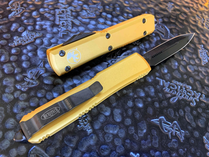 Microtech Ultratech Double Edge DLC Standard DLC Accents Champagne Gold