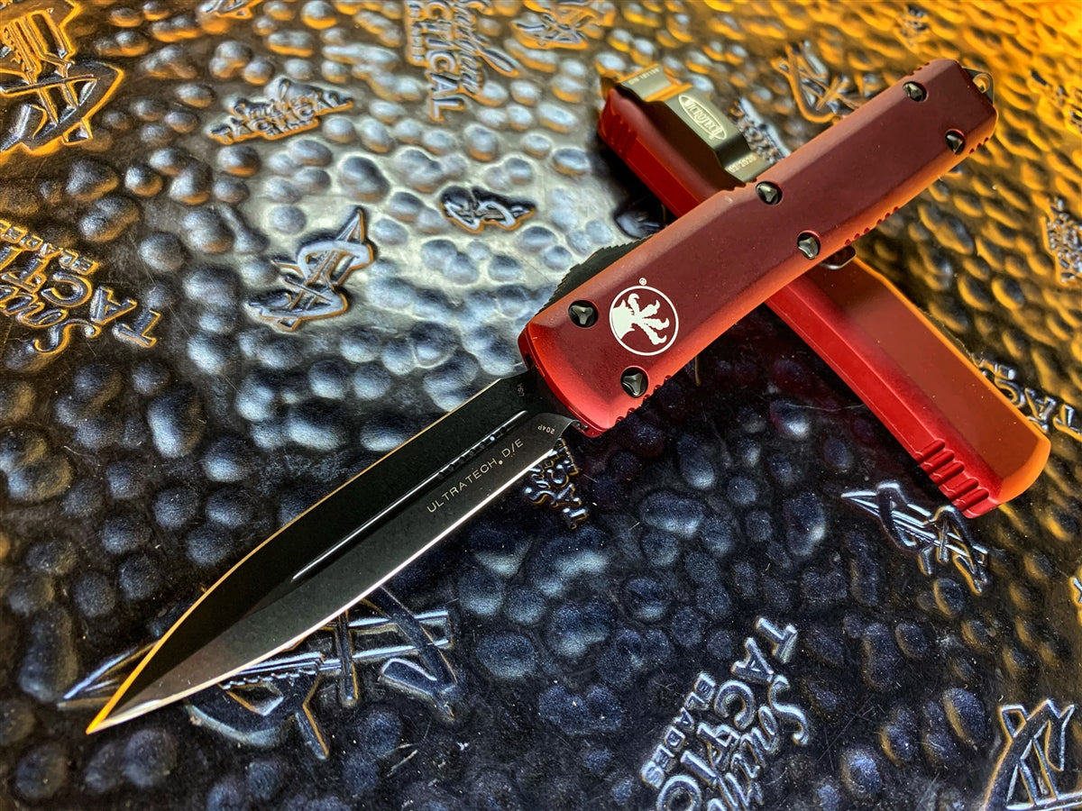 Microtech Ultratech Double Edge DLC Standard DLC Accents Merlot