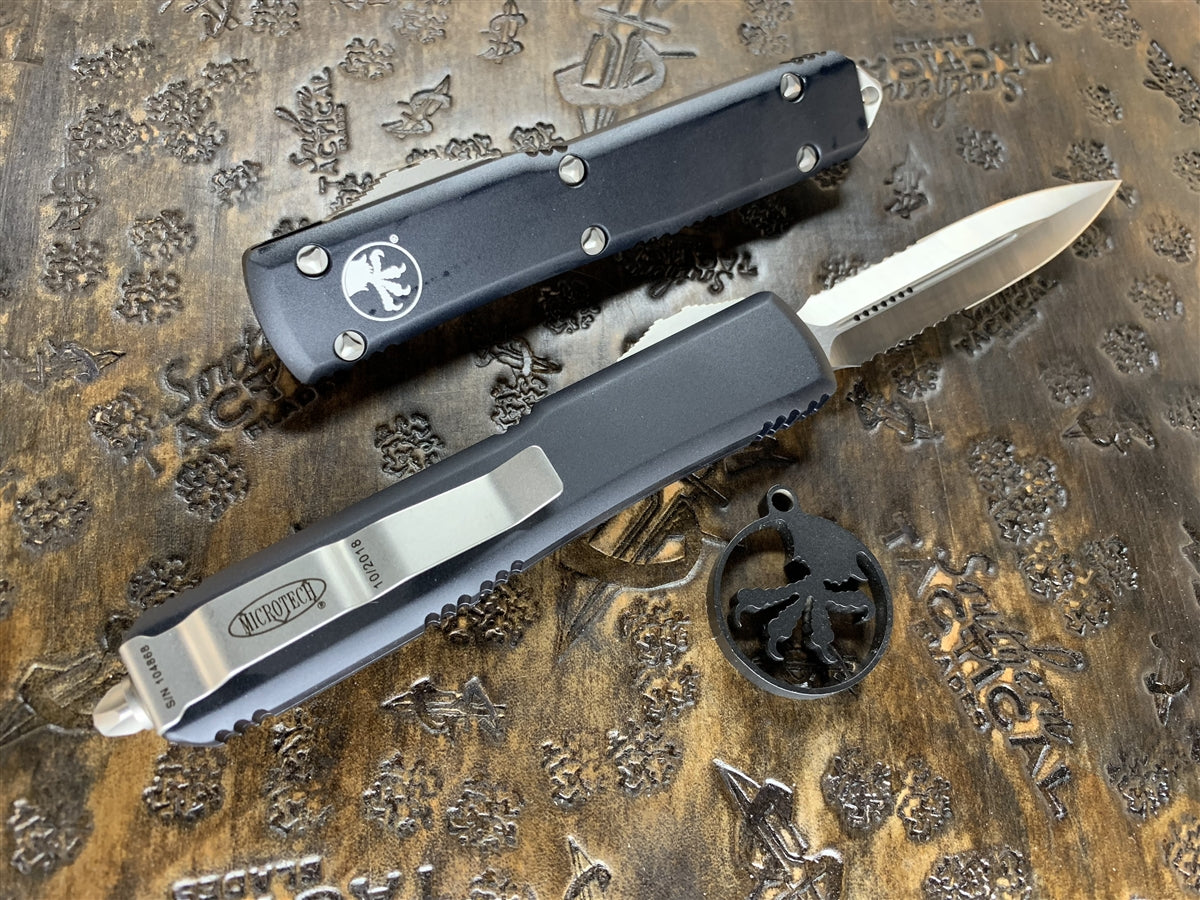 Microtech Ultratech Double Edge Satin Part Serrated