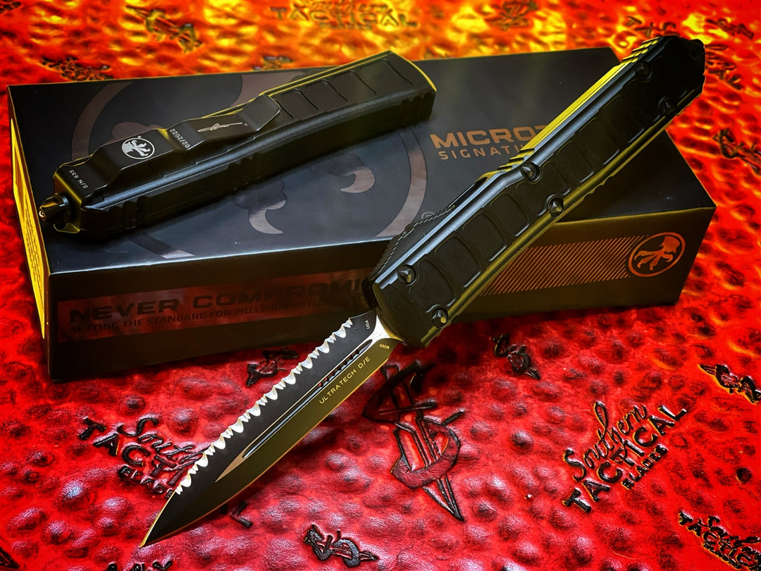 Microtech Ultratech II Stepside Double Edge Full Serrated Tactical Signature Series