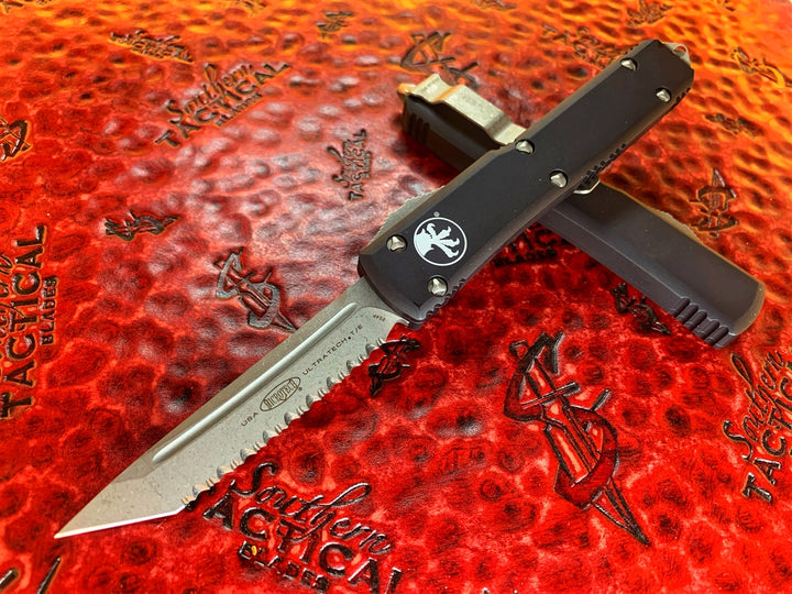 Microtech Ultratech OTF Automatic Knife Tanto Full Serrated Apocalyptic