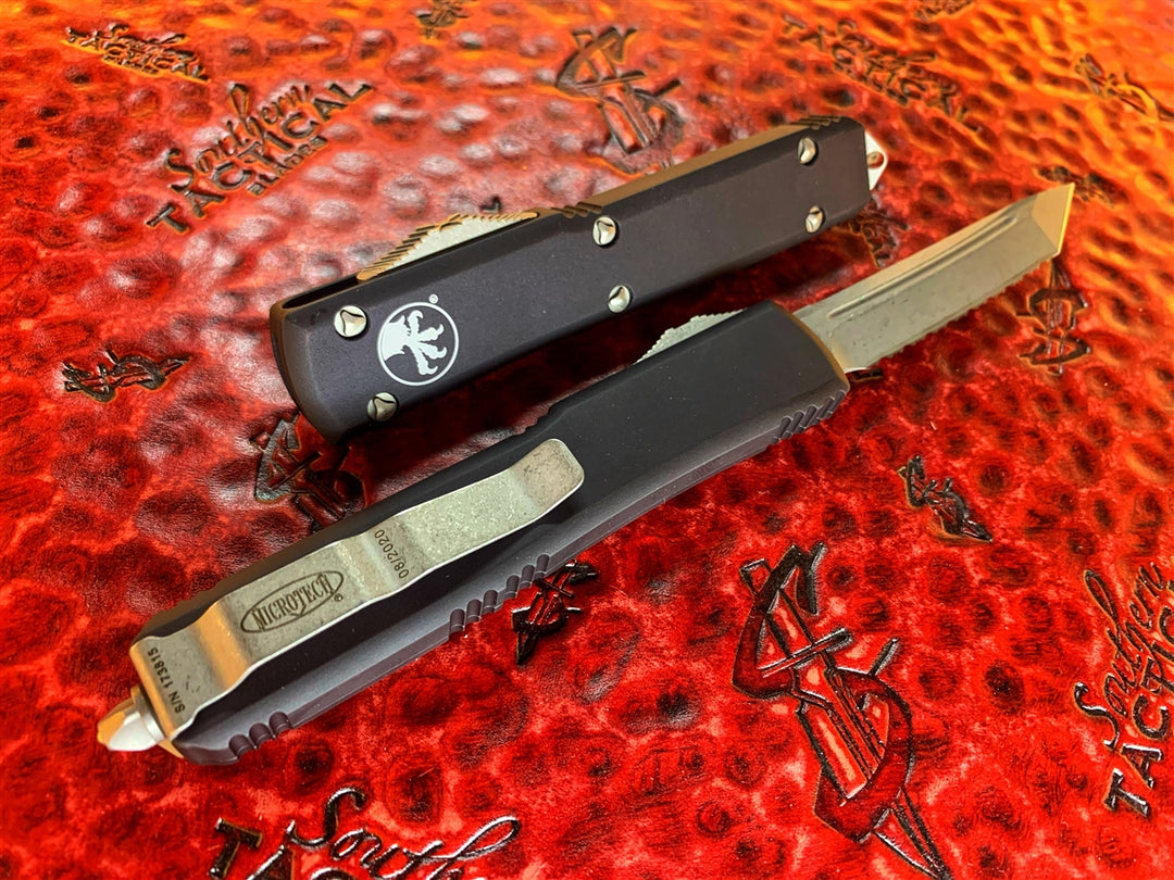 Microtech Ultratech OTF Automatic Knife Tanto Full Serrated Apocalyptic