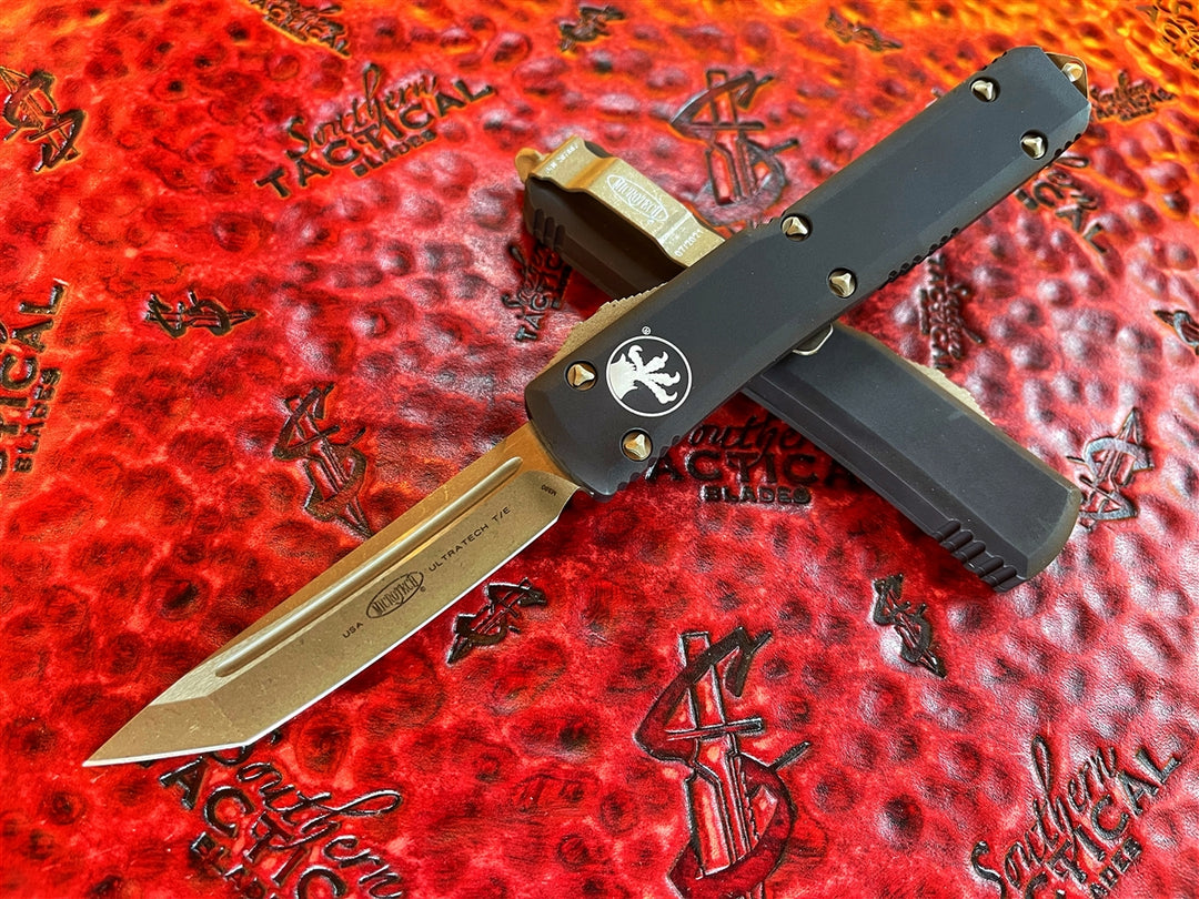 Microtech Ultratech OTF Automatic Knife Tanto Bronzed Apocalyptic Standard