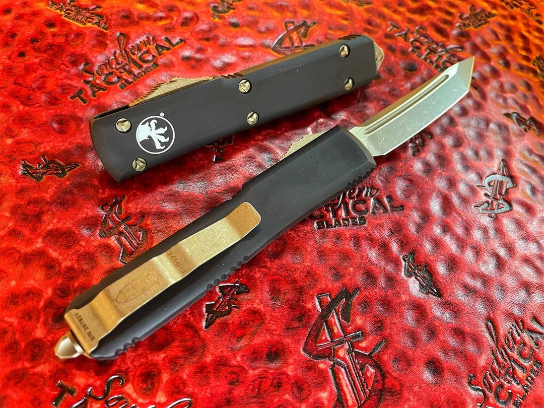 Microtech Ultratech OTF Automatic Knife Tanto Bronzed Apocalyptic Standard