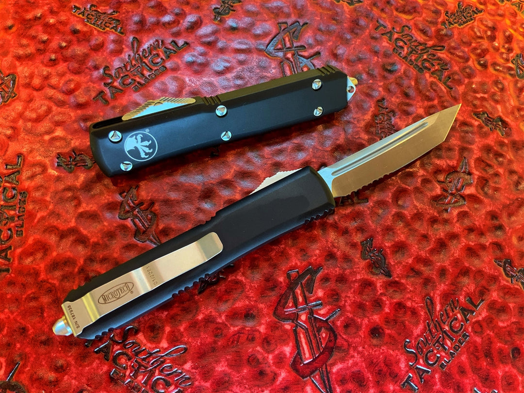 Microtech Ultratech Tanto Satin Partial Serrated