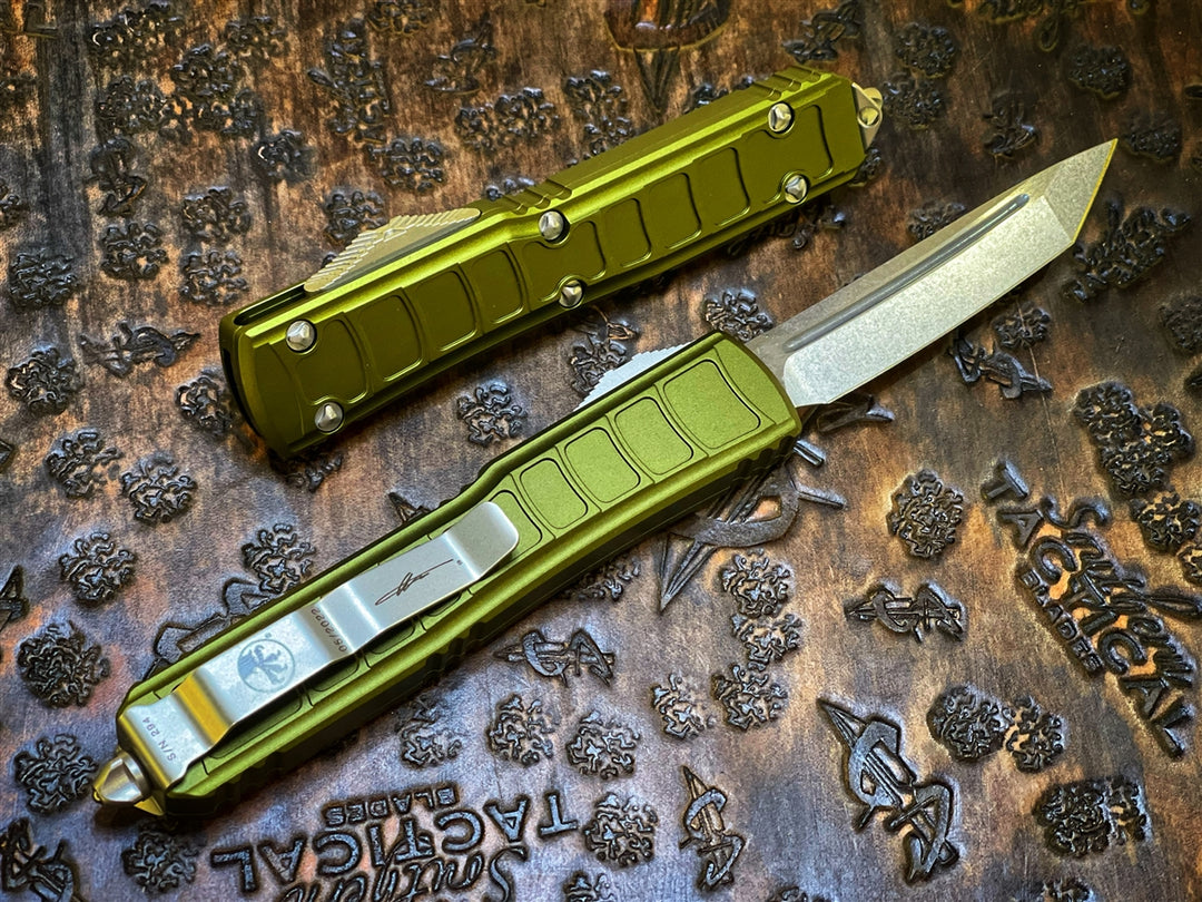 Microtech Ultratech II Stepside Tanto Edge Stonewash Standard OD Green