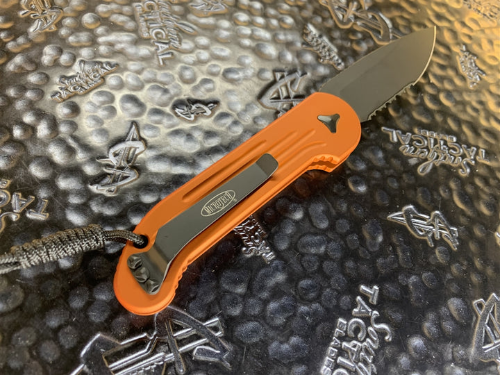 Microtech LUDT Single Edge Part Serrated Orange