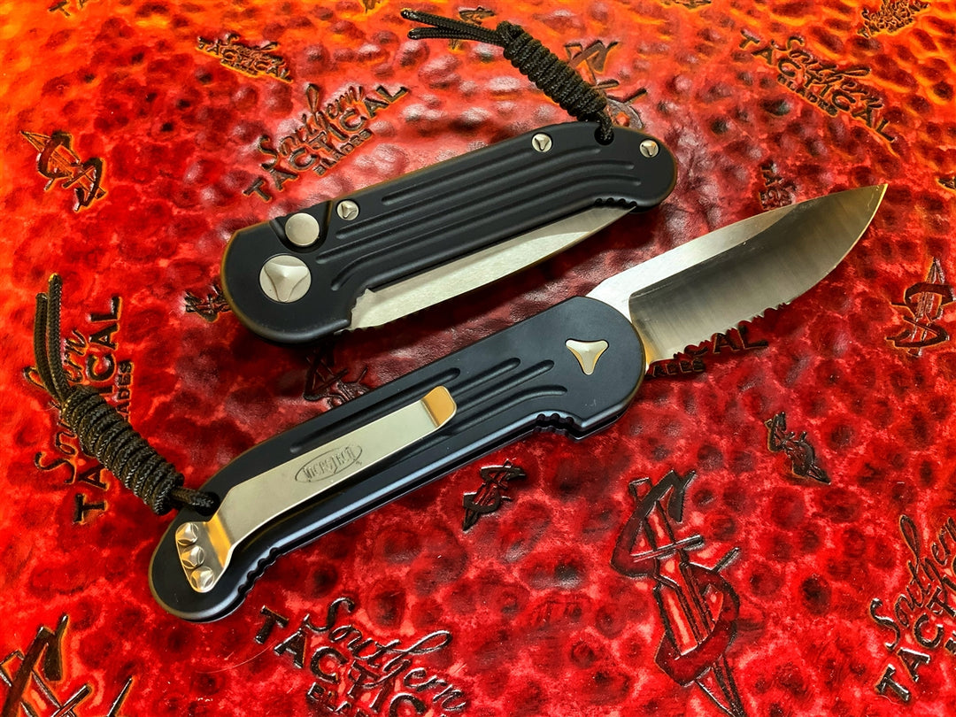 Microtech LUDT Single Edge Satin Part Serrated