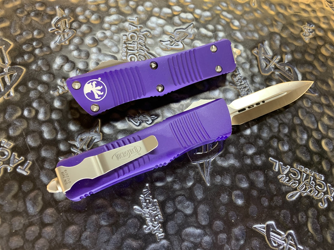 Microtech Troodon Double Edge Satin Standard Purple