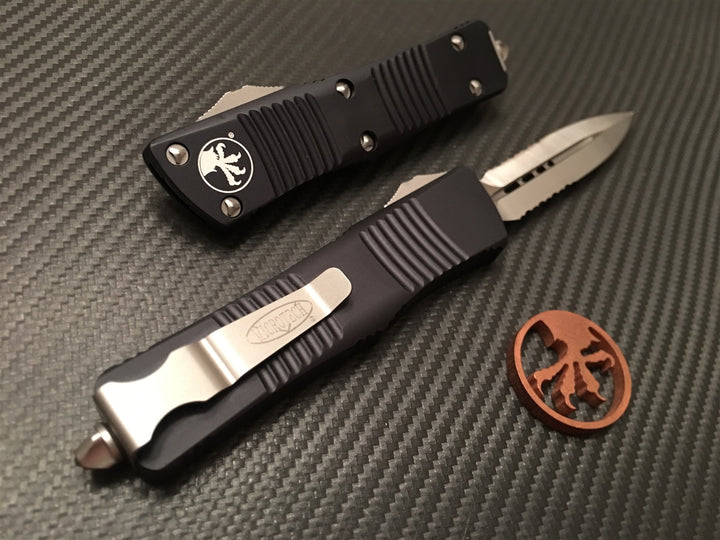 Microtech Troodon Double Edge Satin Part Serrated