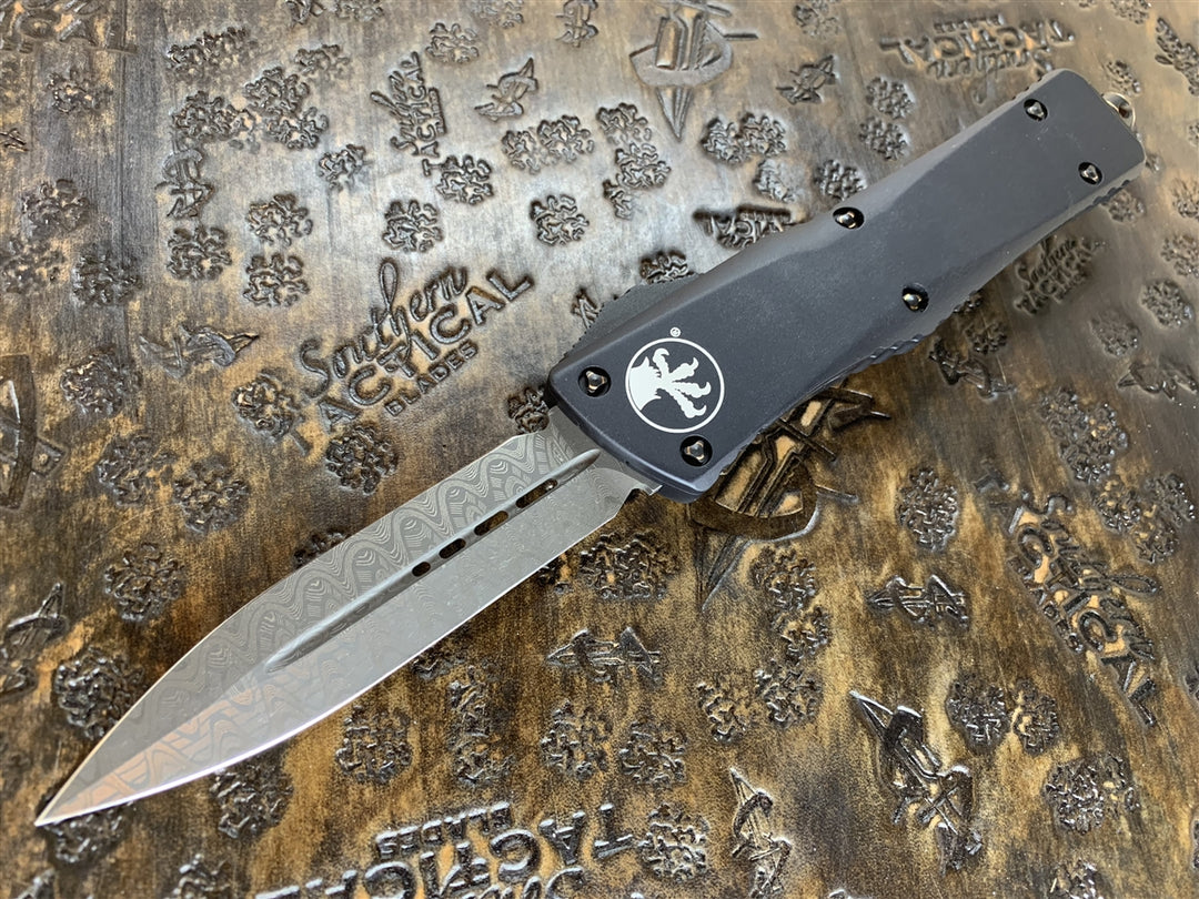 Microtech Combat Troodon Double Edge Damascus Copper Ringed Accents (Pre-Owned)