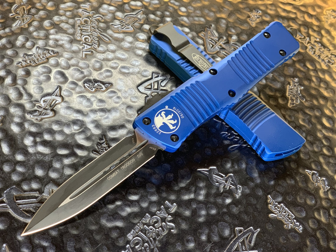 Microtech Combat Troodon Double Edge Standard Blue