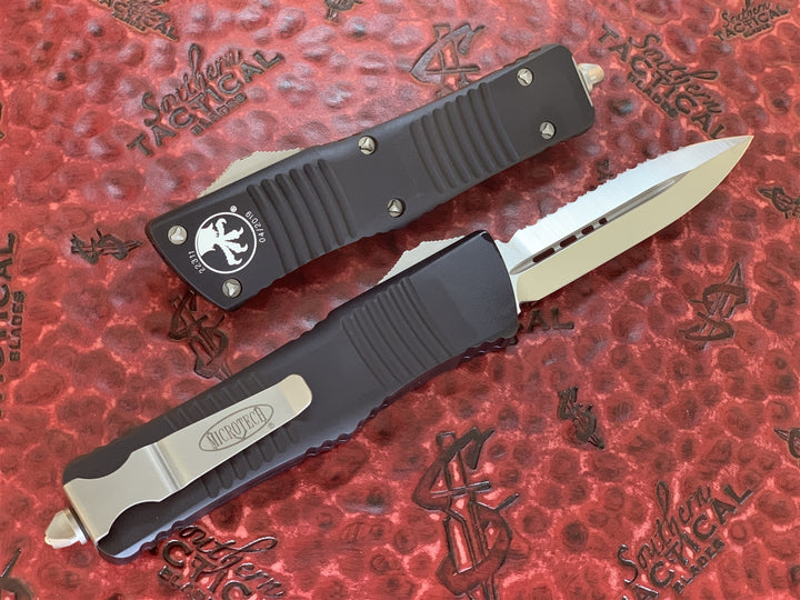 Microtech Combat Troodon Double Edge Satin Full Serrated