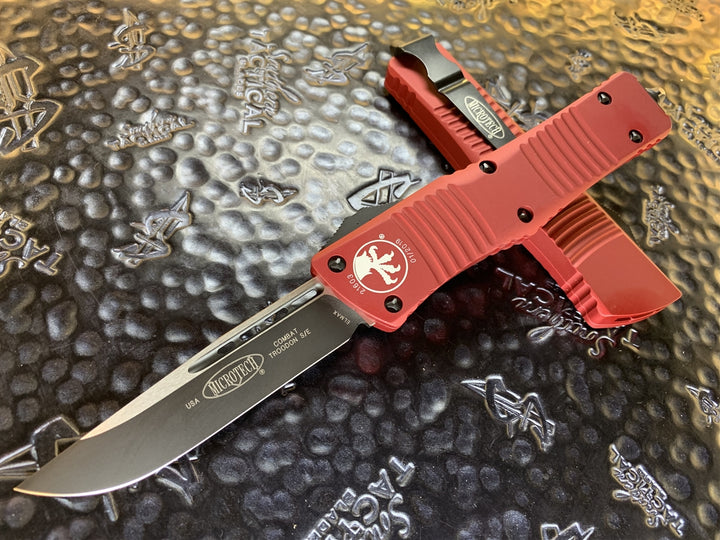 Microtech Combat Troodon Single Edge Standard Red