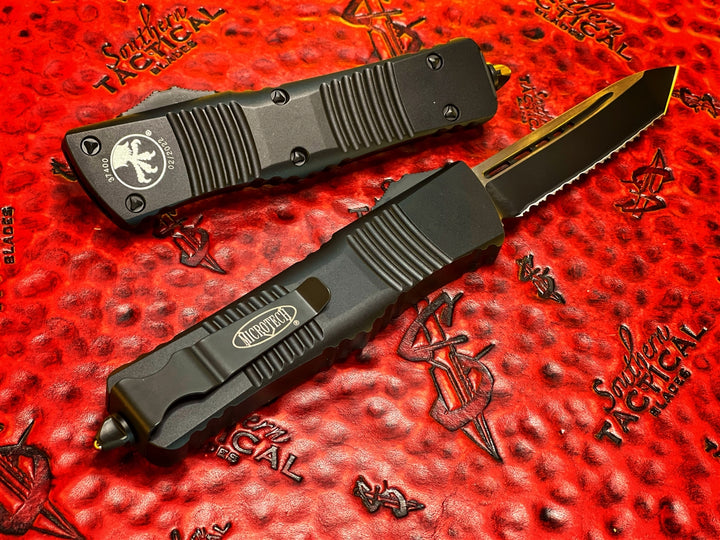 Microtech Combat Troodon OTF Automatic Knife Tanto Full Serrated Tactical