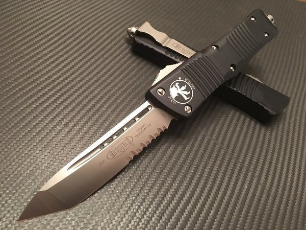 Microtech Combat Troodon Tanto Satin Part Serrated