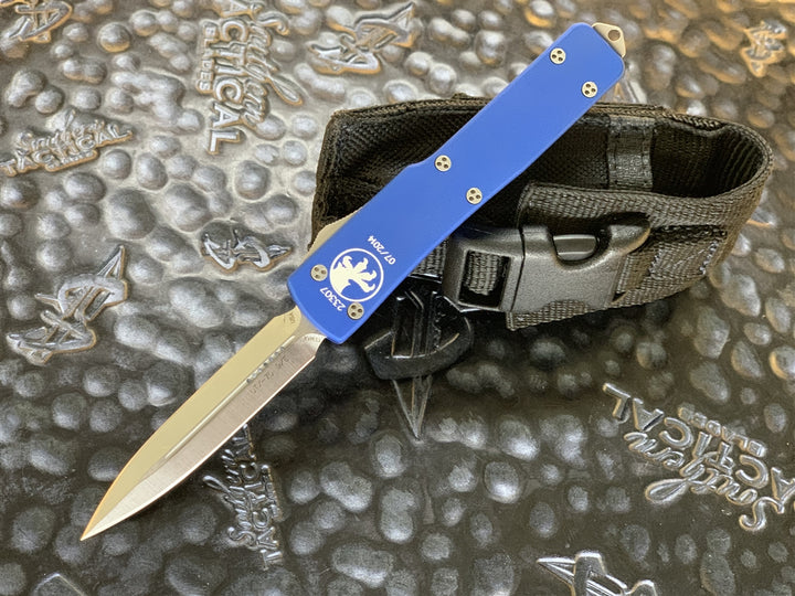 Microtech UTX-70 Double Edge Stonewashed Standard Blue