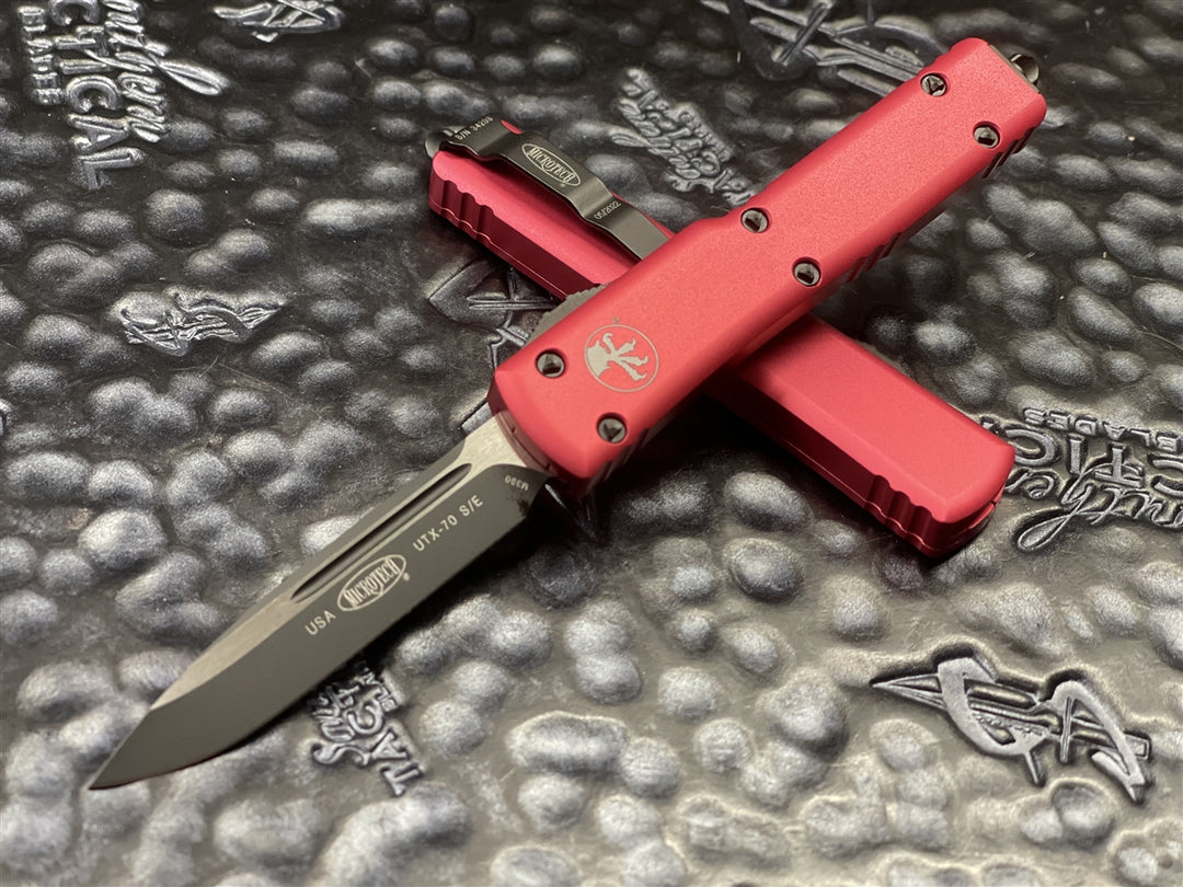 Microtech UTX-70 OTF Automatic Knife Single Edge Standard Pink