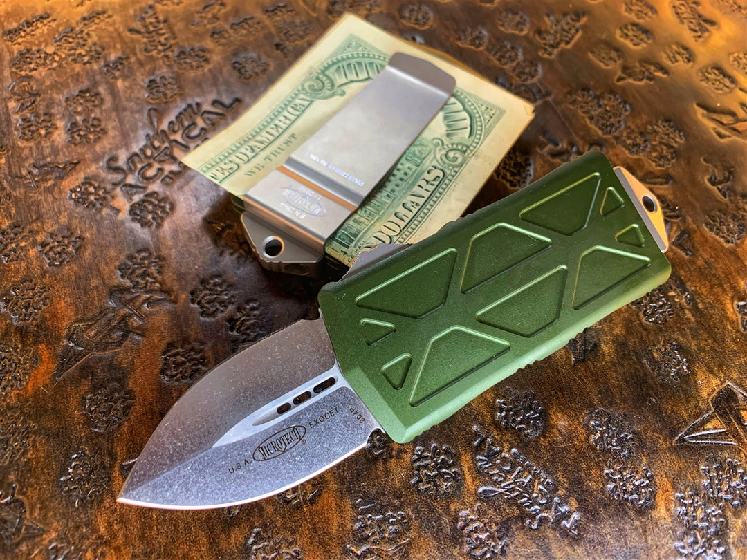 Microtech Exocet Double Edge Stonewashed Standard OD Green